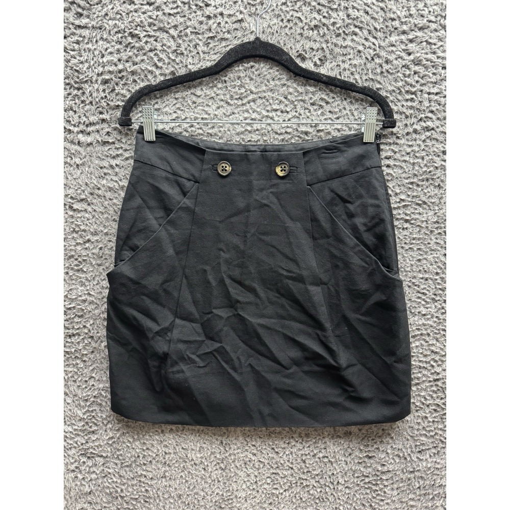 Chloe Slik Skirt Size 38 Pleated Old Money Minimalist Black Skirt‎